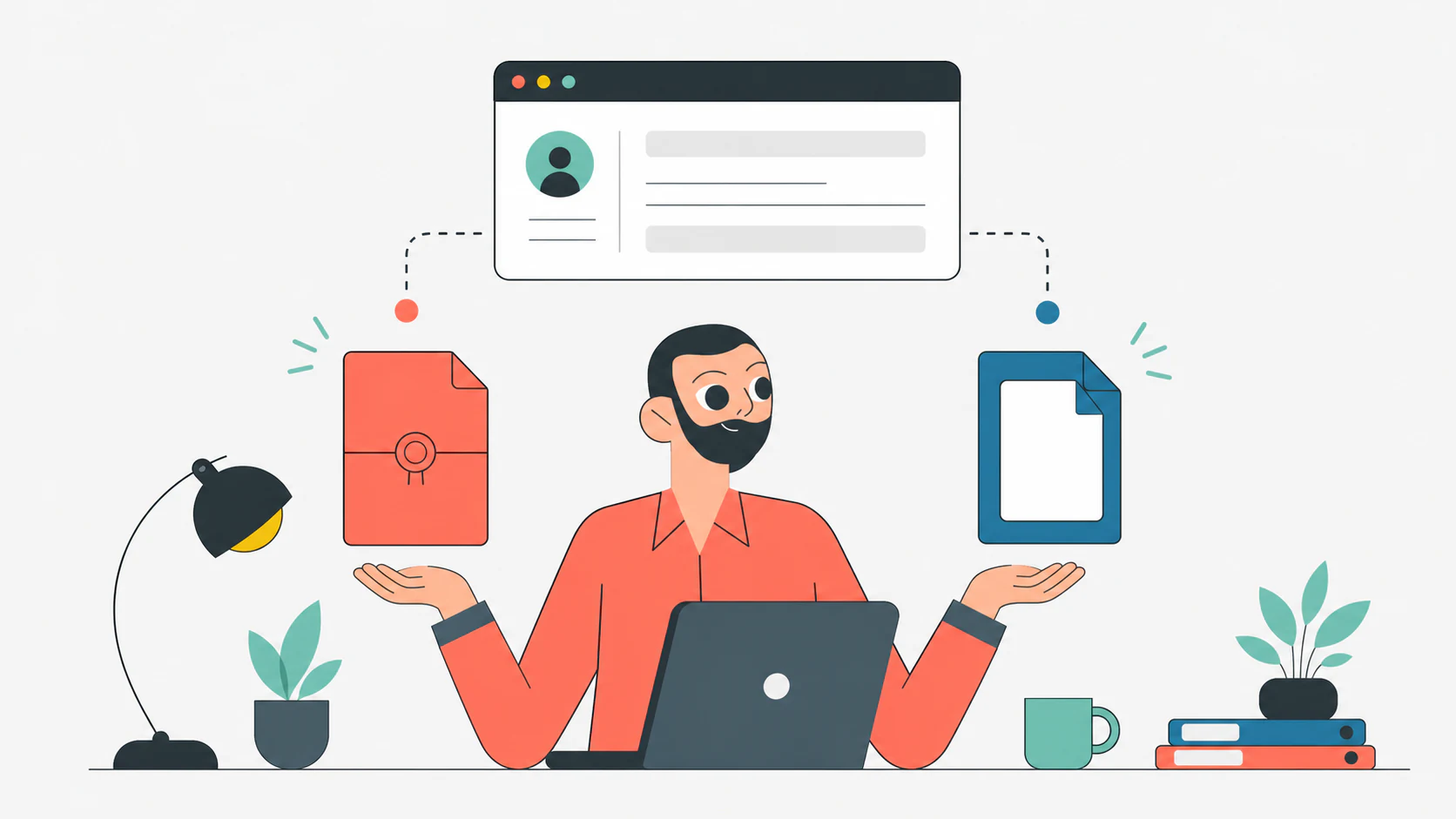 Comparación entre un currículum PDF y un currículum Word con checklist de envío